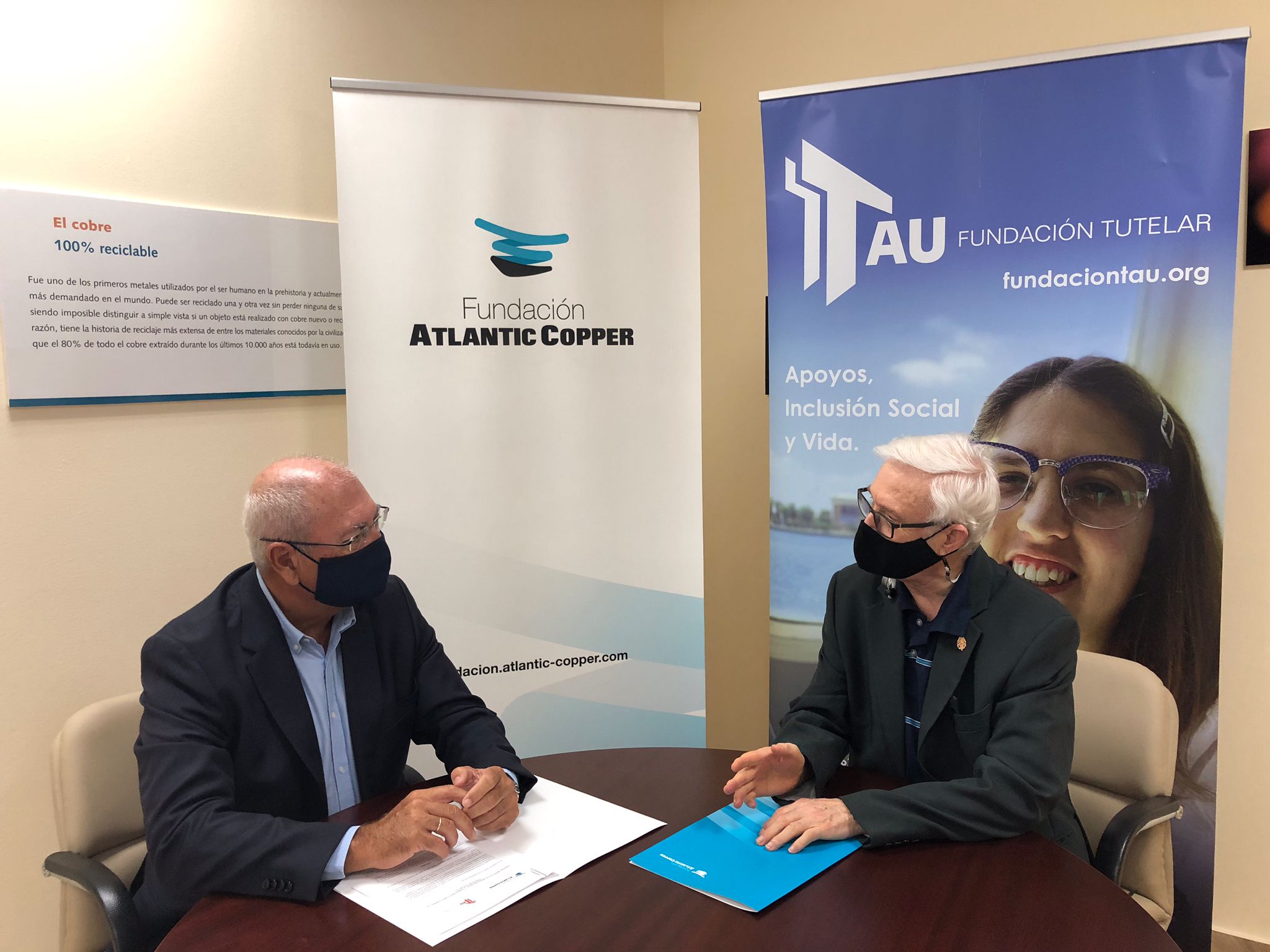LA FUNDACIÓN TAU Y LA FUNDACIÓN ATLANTIC COPPER FIRMAN UN ESPERANZADOR ACUERDO